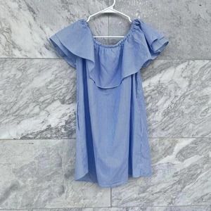 Zara Off Shoulder Striped Dress